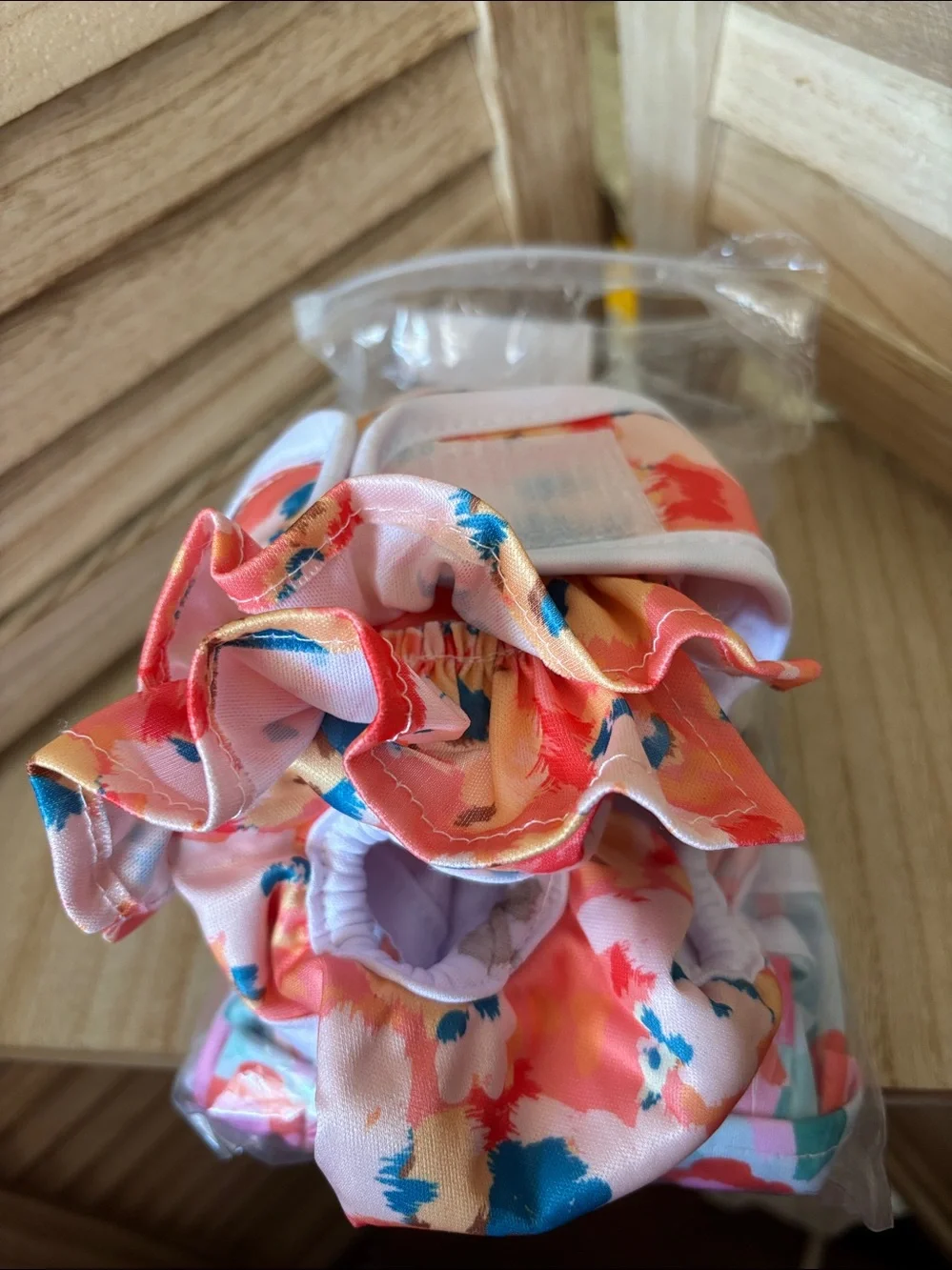 Mengelina Floral 3 piece set reusable doggy diapers XS
